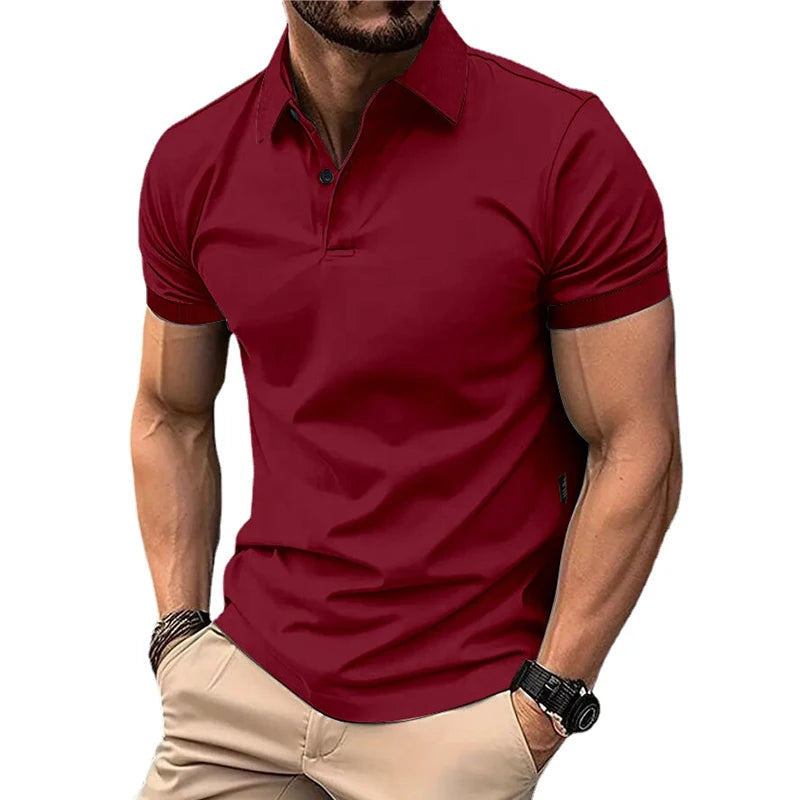 Summer Men's Solid Color Polo Shirt
