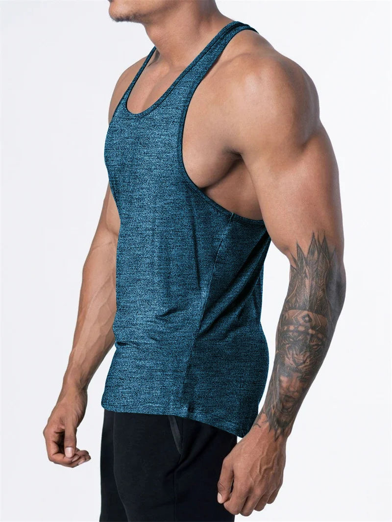 Men's Muscle Fit Gym Tank Top – Sleeveless Sports Workout Shirt