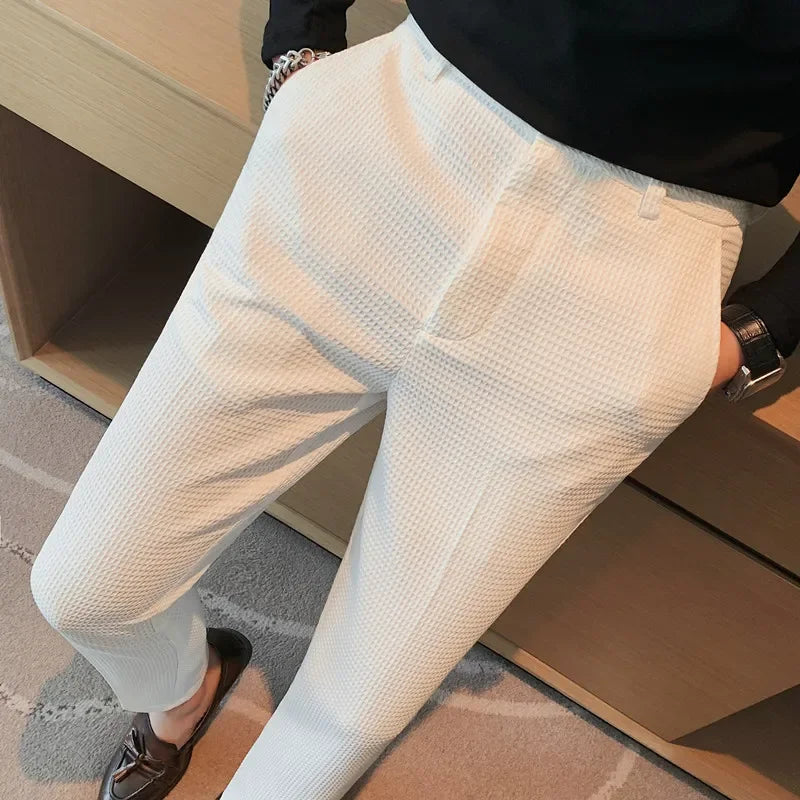 Casual Business Straight-leg Pants For Summer Lightweight Breathable
