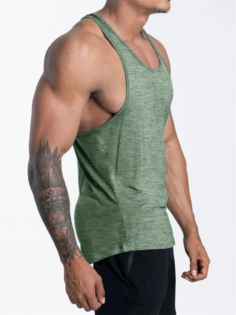 Men's Muscle Fit Gym Tank Top – Sleeveless Sports Workout Shirt
