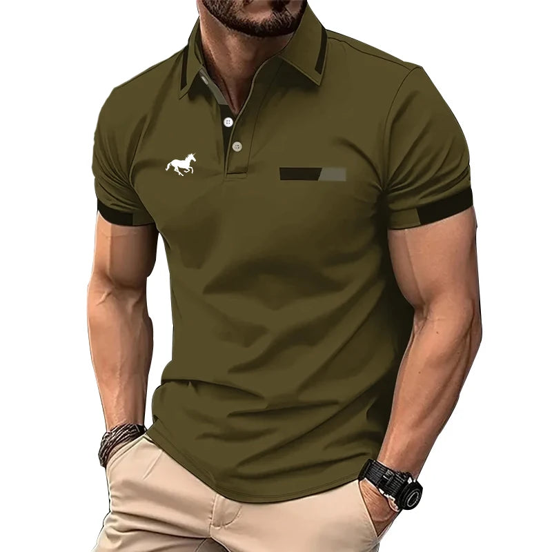 Short Sleeve Fashion Slim Fit Polo Shirt 100% Polyester