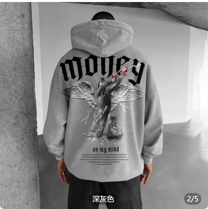 Men's Viking Totem Printed Hooded Sweatshirt