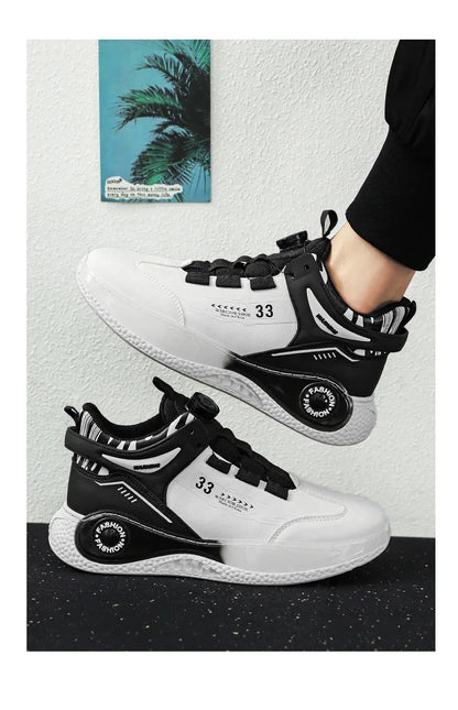 Men's Sneakers with Swivel Buckle, Comfortable, Non-slip, with Laces, Durable, for Outdoor Activities