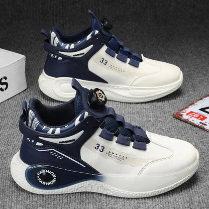 Men's Sneakers with Swivel Buckle, Comfortable, Non-slip, with Laces, Durable, for Outdoor Activities