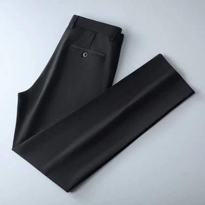 Men's lightweight business casual pants with micro elasticity