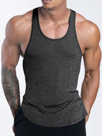 Men's Muscle Fit Gym Tank Top – Sleeveless Sports Workout Shirt