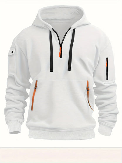 Originality 1/4 Zip up Autumn Winter Men Fashion Hoodie