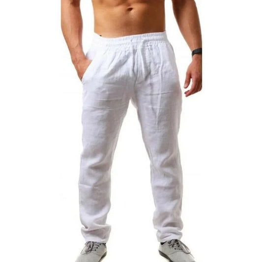 New Breathable Solid Color Linen Trousers