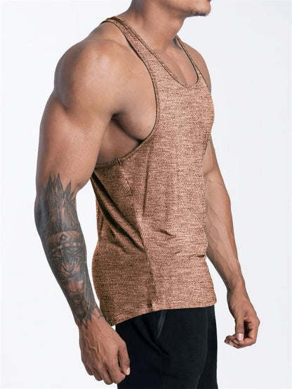 Men's Muscle Fit Gym Tank Top – Sleeveless Sports Workout Shirt