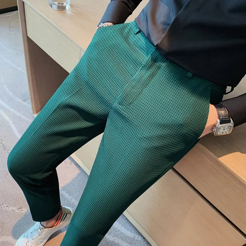 Casual Business Straight-leg Pants For Summer Lightweight Breathable