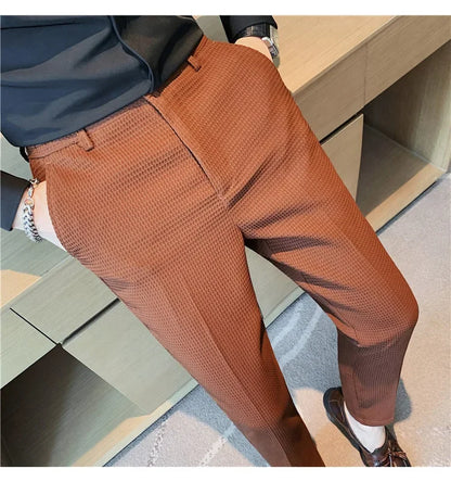 Casual Business Straight-leg Pants For Summer Lightweight Breathable