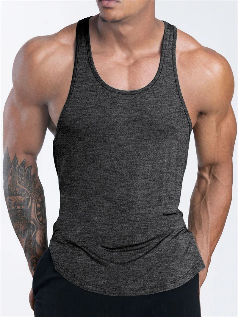 Men's Muscle Fit Gym Tank Top – Sleeveless Sports Workout Shirt