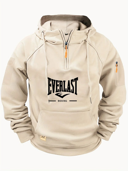 New high-quality men's zipper multi-pocket hoodies