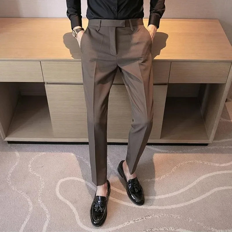 British Gentleman's Coffee Color Suit Pants