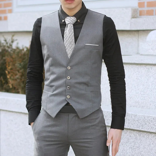 Dress Stylish Blazer Vest Wedding Mens Waistcoat