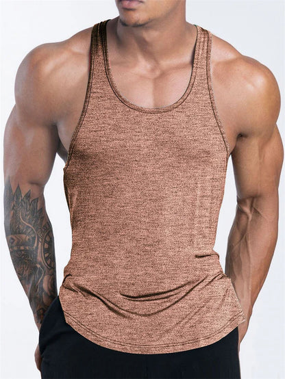 Men's Muscle Fit Gym Tank Top – Sleeveless Sports Workout Shirt