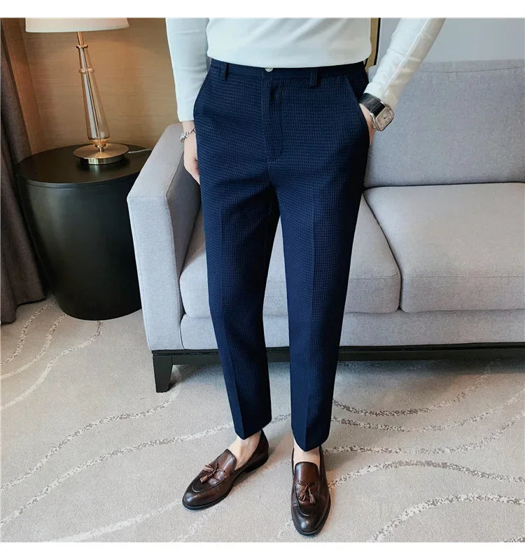 Casual Business Straight-leg Pants For Summer Lightweight Breathable