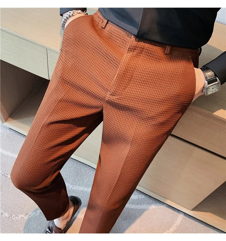 Casual Business Straight-leg Pants For Summer Lightweight Breathable