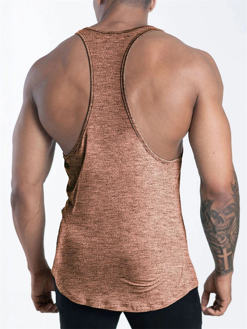 Men's Muscle Fit Gym Tank Top – Sleeveless Sports Workout Shirt