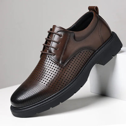 Summer Hallow Breathable Platform Leather Shoes