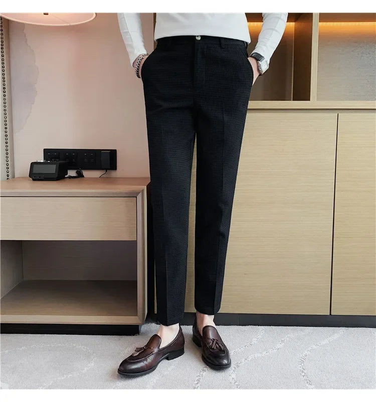 Casual Business Straight-leg Pants For Summer Lightweight Breathable