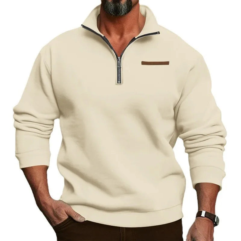 Solid color casual sweater