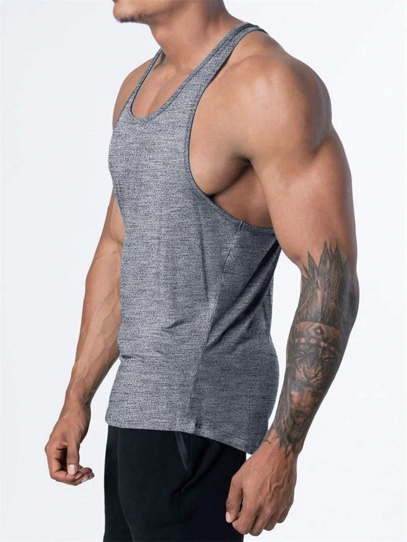 Men's Muscle Fit Gym Tank Top – Sleeveless Sports Workout Shirt