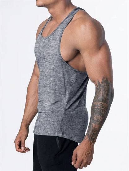 Men's Muscle Fit Gym Tank Top – Sleeveless Sports Workout Shirt
