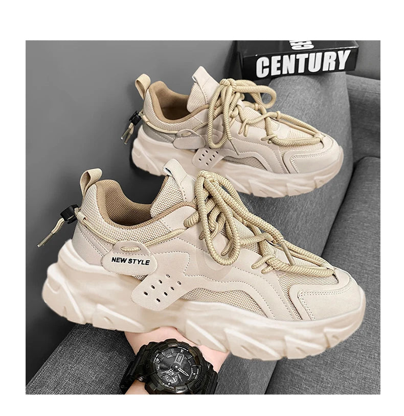 Men's Shoe Breathable Thick Soled Casual Sneakers
