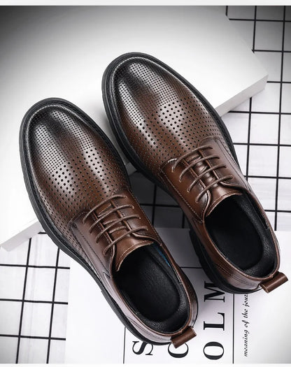 Summer Hallow Breathable Platform Leather Shoes