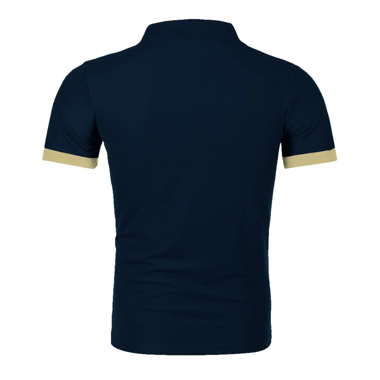 Men's short sleeve color matching fashion with men's lapel short sleeve