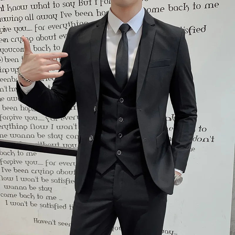 Buisness Suit (Blazer+ Vest + Pants)