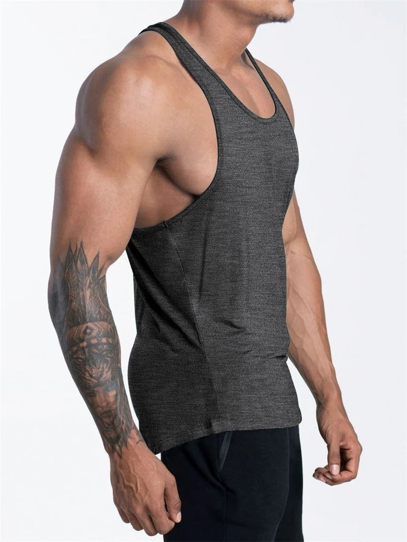 Men's Muscle Fit Gym Tank Top – Sleeveless Sports Workout Shirt