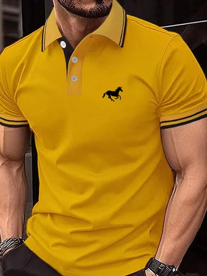 New Men's T-shirt Classic Short sleeved Polo Shirt