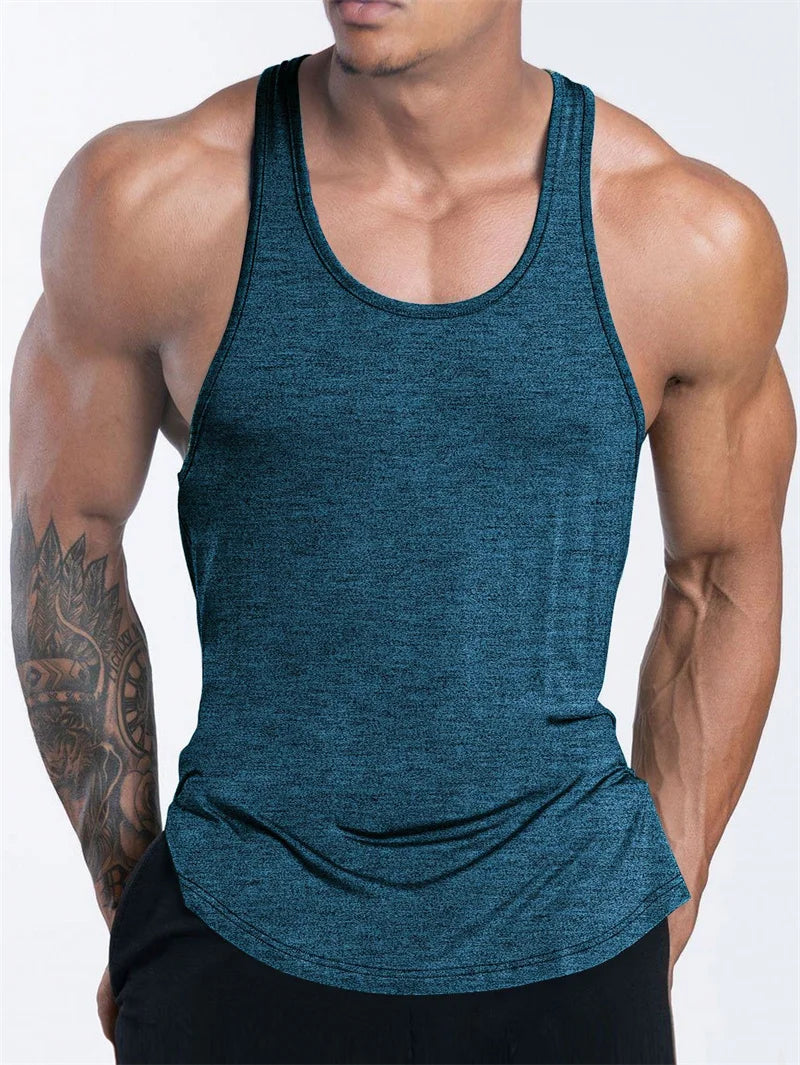 Men's Muscle Fit Gym Tank Top – Sleeveless Sports Workout Shirt