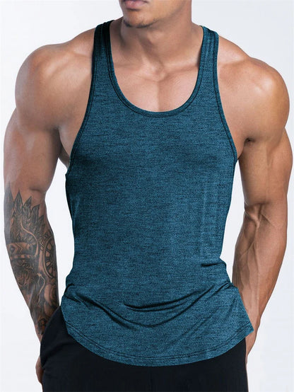 Men's Muscle Fit Gym Tank Top – Sleeveless Sports Workout Shirt