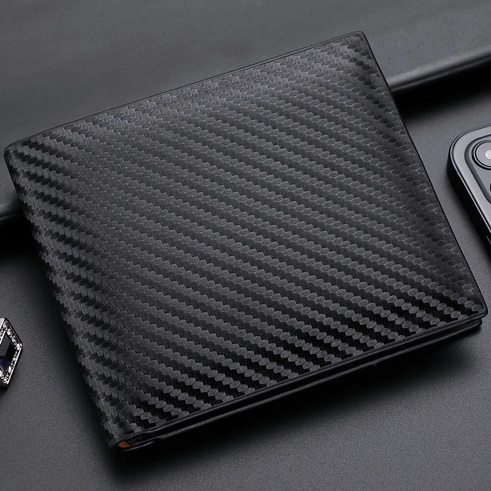 New Carbon Fiber Short Wallet