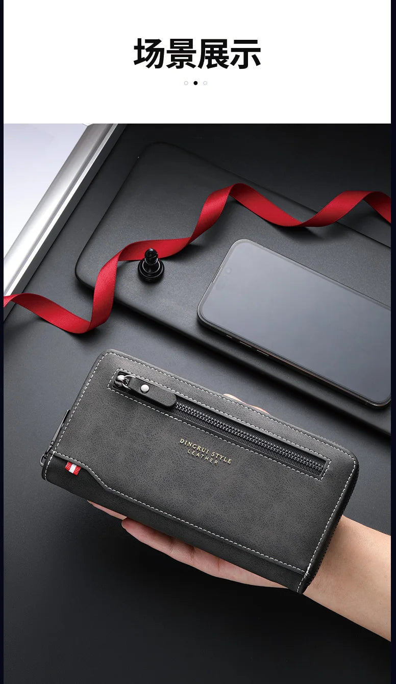 New fashion men's zipper wallet