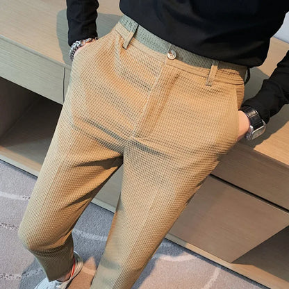 Casual Business Straight-leg Pants For Summer Lightweight Breathable
