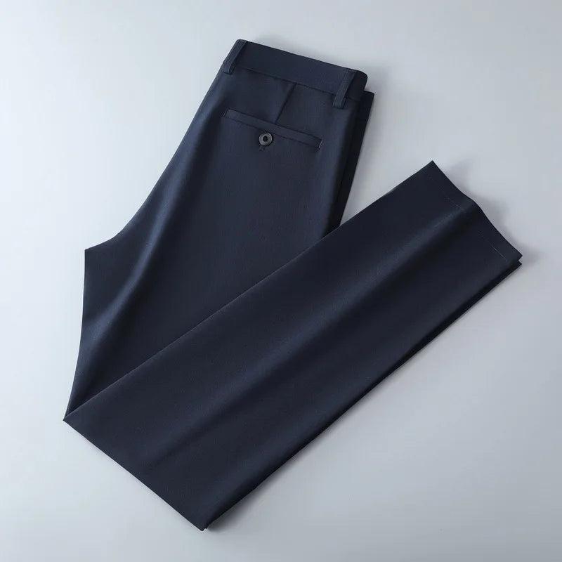 Men's lightweight business casual pants with micro elasticity