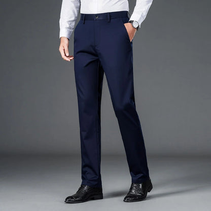 Men's lightweight business casual pants with micro elasticity