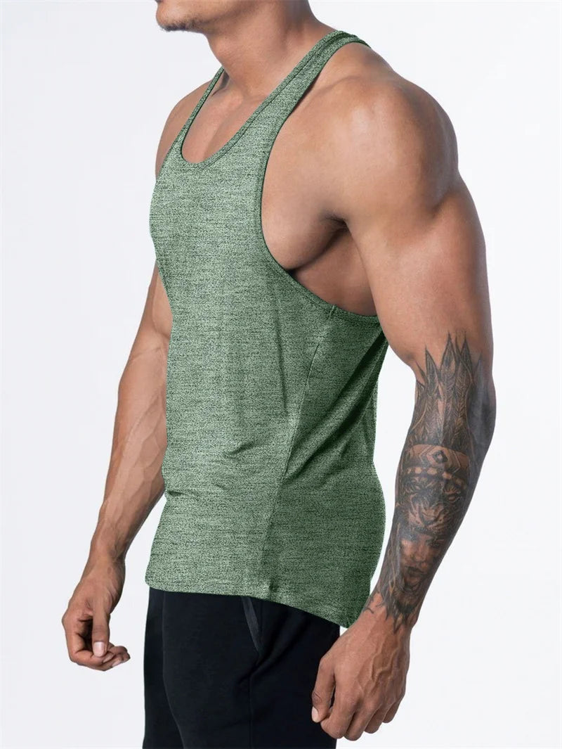 Men's Muscle Fit Gym Tank Top – Sleeveless Sports Workout Shirt