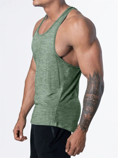 Men's Muscle Fit Gym Tank Top – Sleeveless Sports Workout Shirt