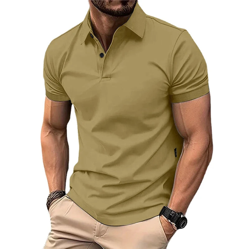 Summer Men's Solid Color Polo Shirt