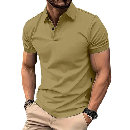 Summer Men's Solid Color Polo Shirt