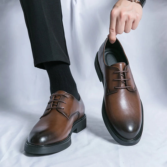 Classic Italy Pointed Toe Leather Shoes