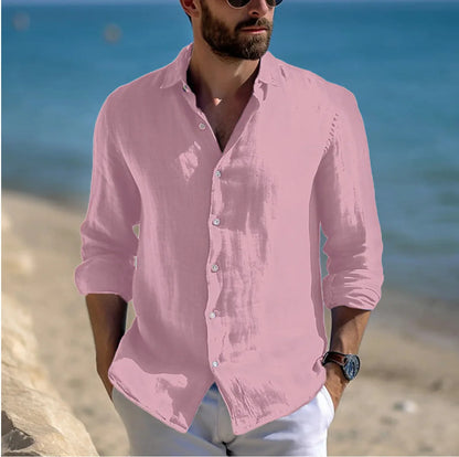 Spring/summer Men's Button-down Shirt