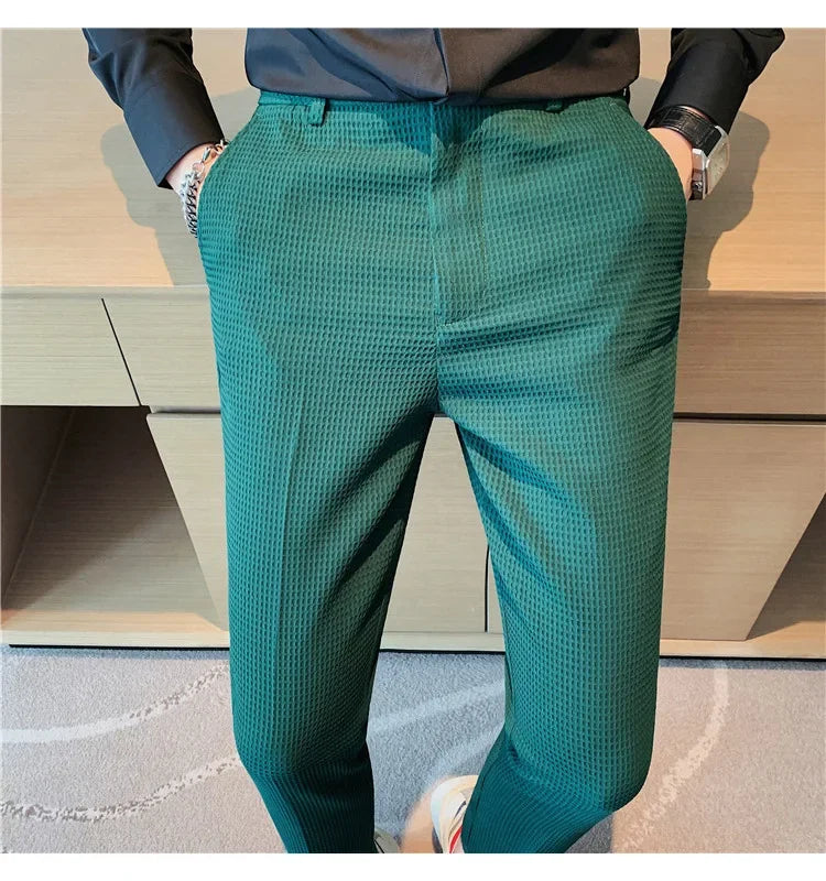 Casual Business Straight-leg Pants For Summer Lightweight Breathable
