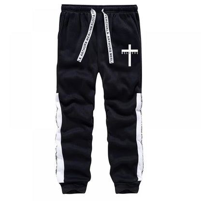 Cross Printed Male Hooded Sweatshirts