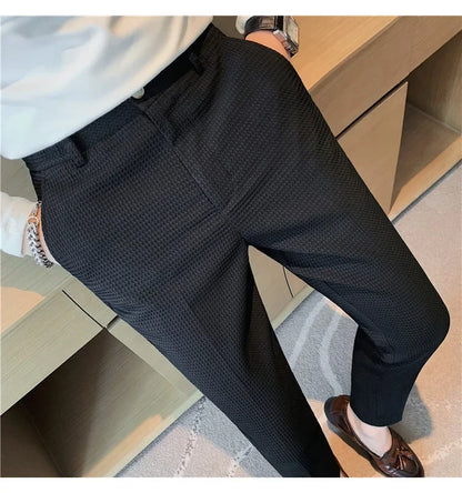 Casual Business Straight-leg Pants For Summer Lightweight Breathable